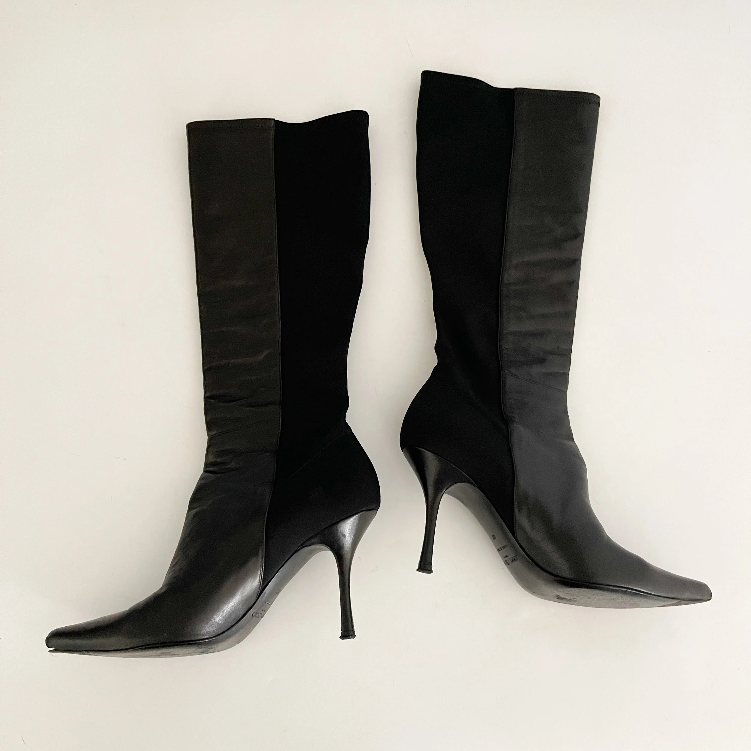 靴 Jimmy choo high heel boot ALIZZE KB 85 | Black Smooth Leather Knee-High Boots | Autumn